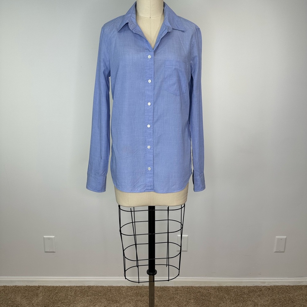 J. Crew Blue Button-Up Blouse (Boy)